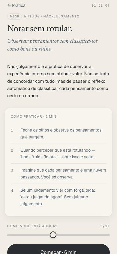 Prática de mindfulness
